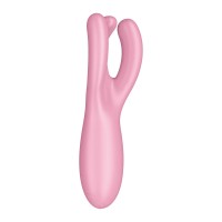 Satisfyer Threesome 4 - okos csiklóvibrátor (pink) 89128 termék bemutató kép