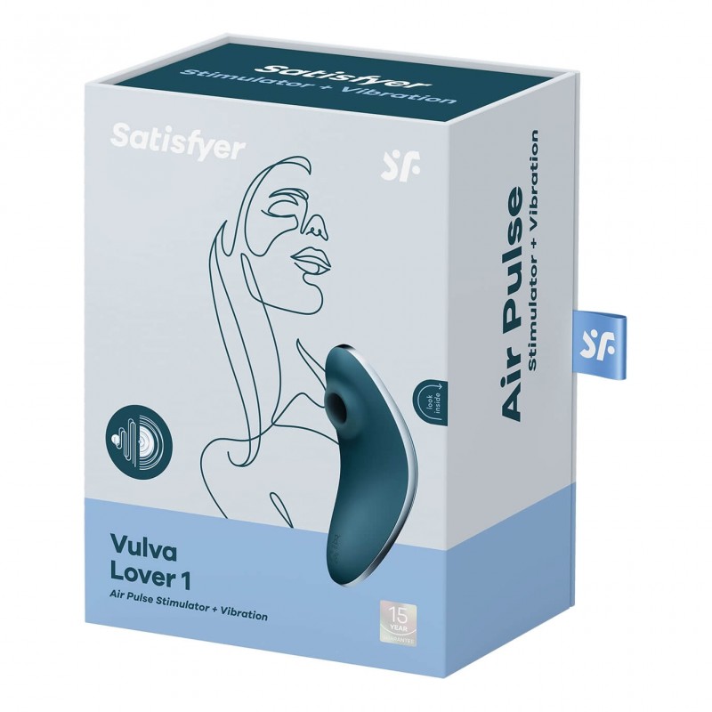 Satisfyer Vulva Lover 1 - akkus léghullámos csiklóvibrátor (kék) 64635 termék bemutató kép