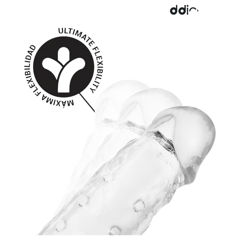 Addicted Toys - péniszköpeny heregyűrűvel - 23cm (átlátszó) 123033 termék bemutató kép