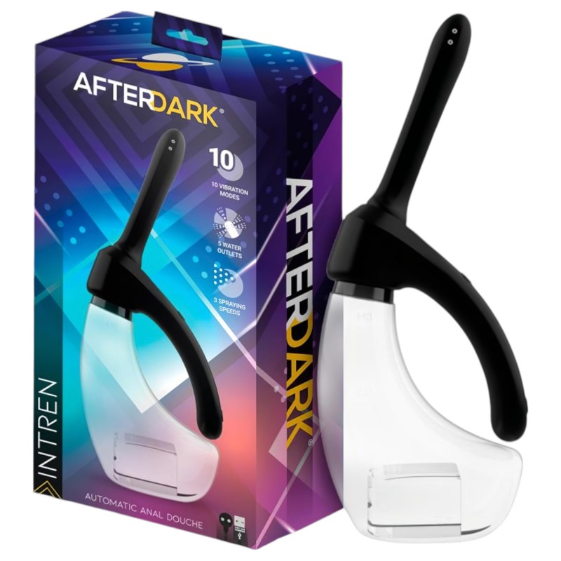 Afterdark - automata, vibrációs anál tisztító és intim zuhany (átlátszó) 108002 termék bemutató kép