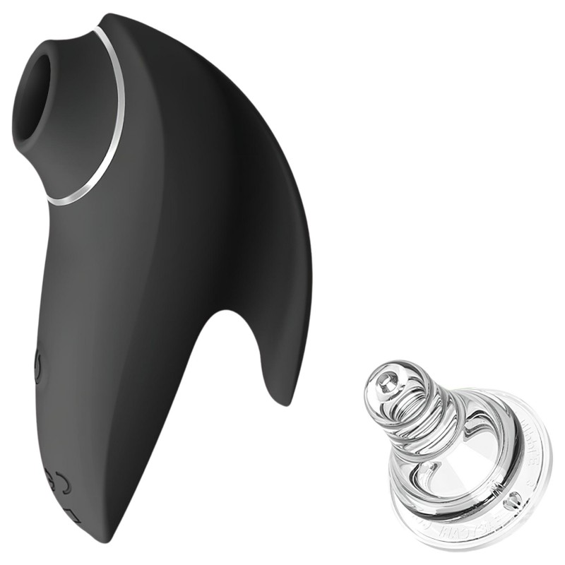 AlvUp - léghullámos csikló izgató vibrátor (fekete) 125993 termék bemutató kép