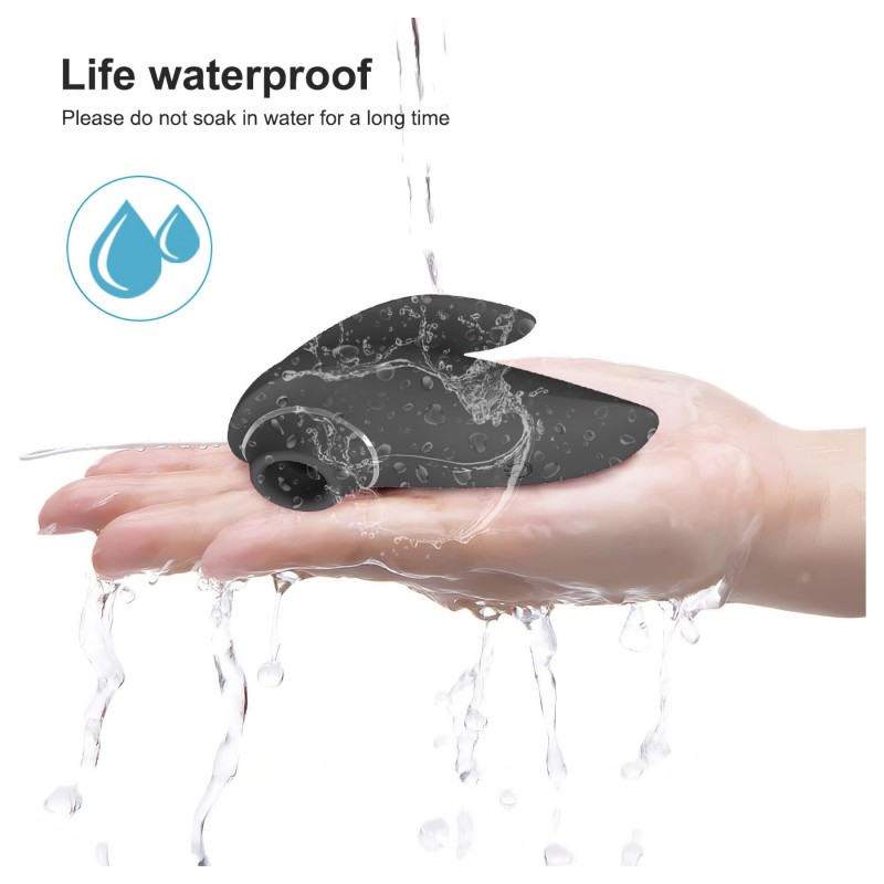 AlvUp - léghullámos csikló izgató vibrátor (fekete) 125994 termék bemutató kép