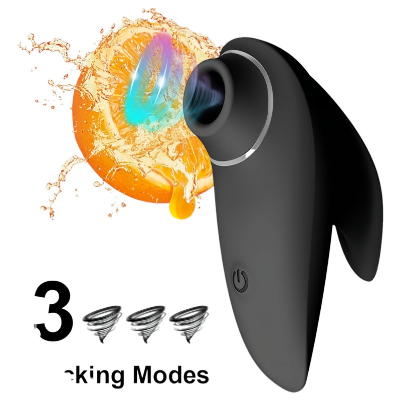 AlvUp - léghullámos csikló izgató vibrátor (fekete) 125996 termék bemutató kép