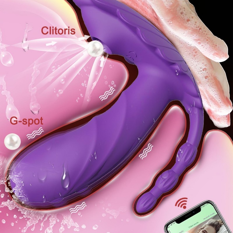 AlvUp - oks, szívó rezgő, hordható vibrátor (lila) 126042 termék bemutató kép