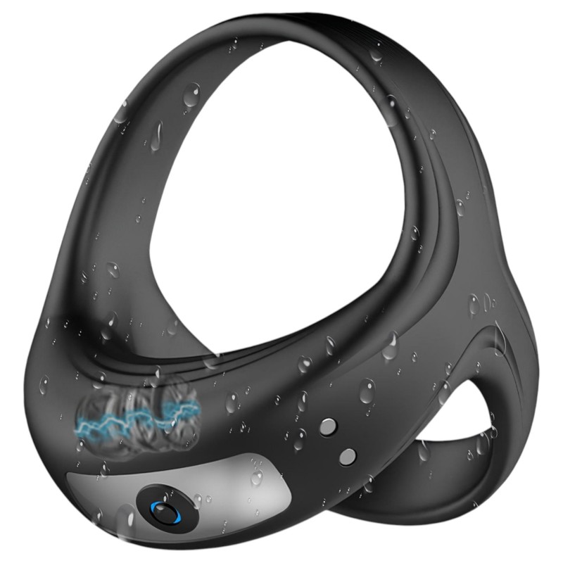 AlvUp - vibrációs pénisz- és heregyűrű (fekete) 125999 termék bemutató kép