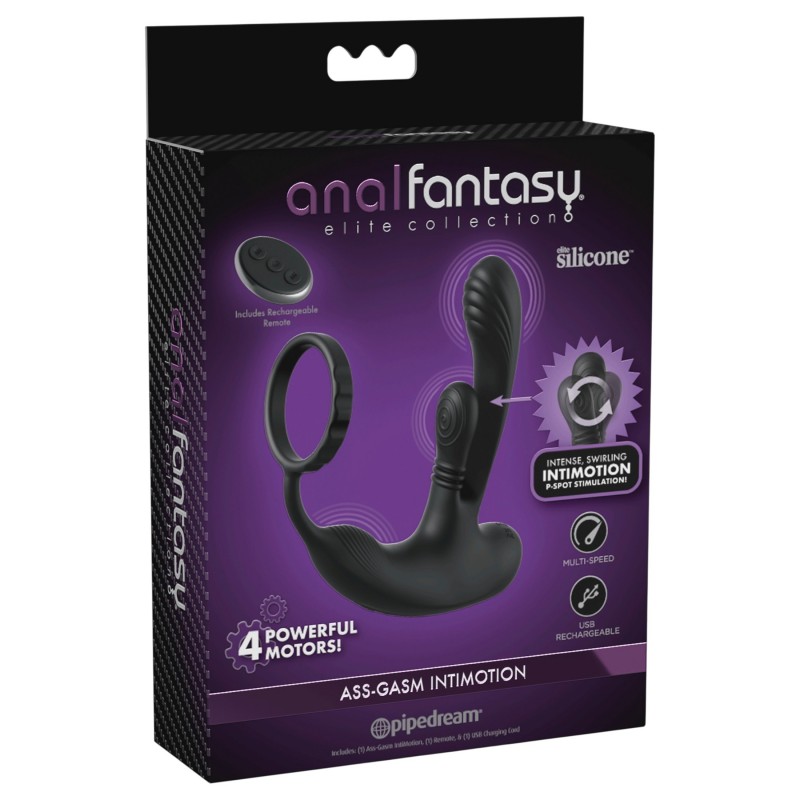 Anal Fantasy Ass-Gasm IntiMotion - anál- és prosztatavibrátor (fekete) 148459 termék bemutató kép