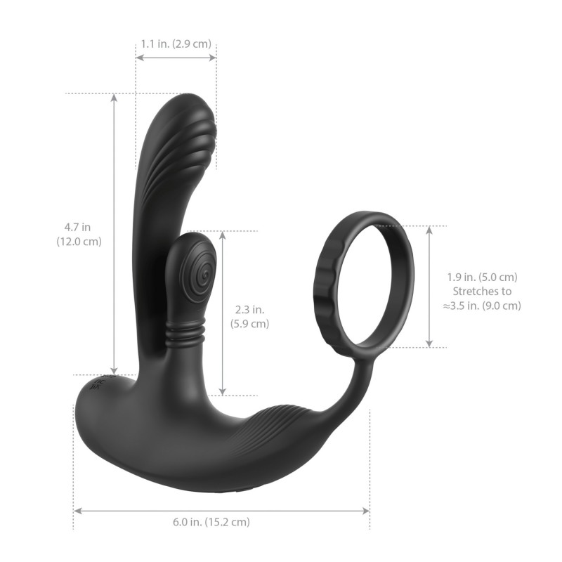 Anal Fantasy Ass-Gasm IntiMotion - anál- és prosztatavibrátor (fekete) 148460 termék bemutató kép