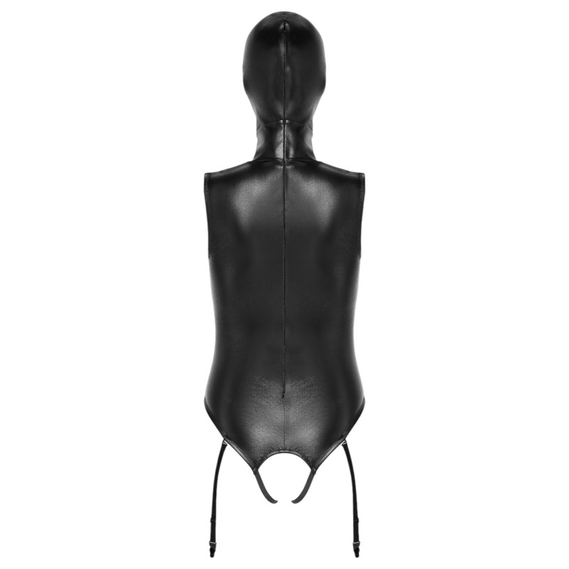 Bad Kitty - alul-felül nyitott body és szopó maszk (fekete) 109255 termék bemutató kép