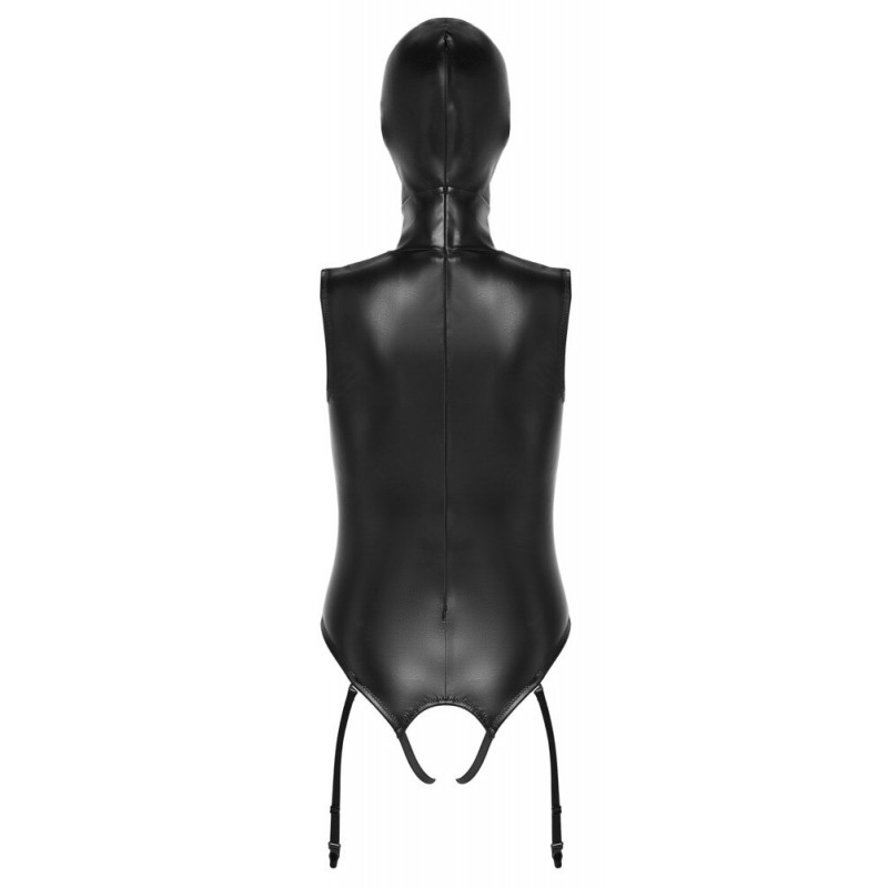 Bad Kitty - alul-felül nyitott body és szopó maszk (fekete) 90590 termék bemutató kép