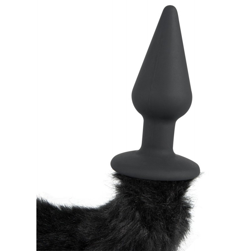 Bad Kitty - anál kúp cicafarokkal (fekete) 57620 termék bemutató kép