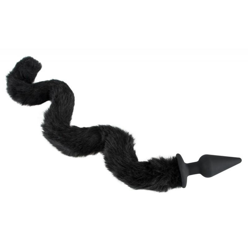 Bad Kitty - anál kúp cicafarokkal (fekete) 12586 termék bemutató kép