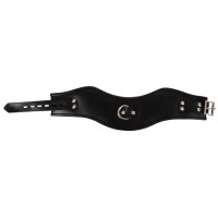 Bad Kitty - bőrhatású nyakörv karikával (fekete) 74694 termék bemutató kép