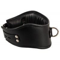 Bad Kitty - bőrhatású nyakörv karikával (fekete) 74697 termék bemutató kép