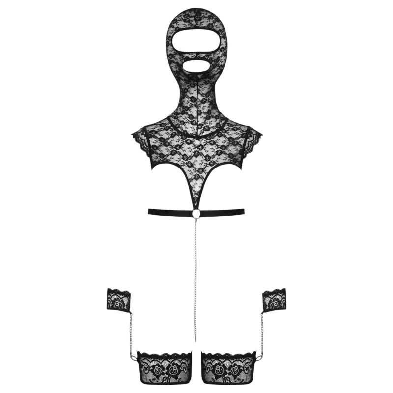 Bad Kitty - csipke BDSM szett (fekete) 116237 termék bemutató kép