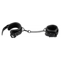 Bad Kitty - drágakőmintás láncos csuklóbilincs (fekete) 20987 termék bemutató kép