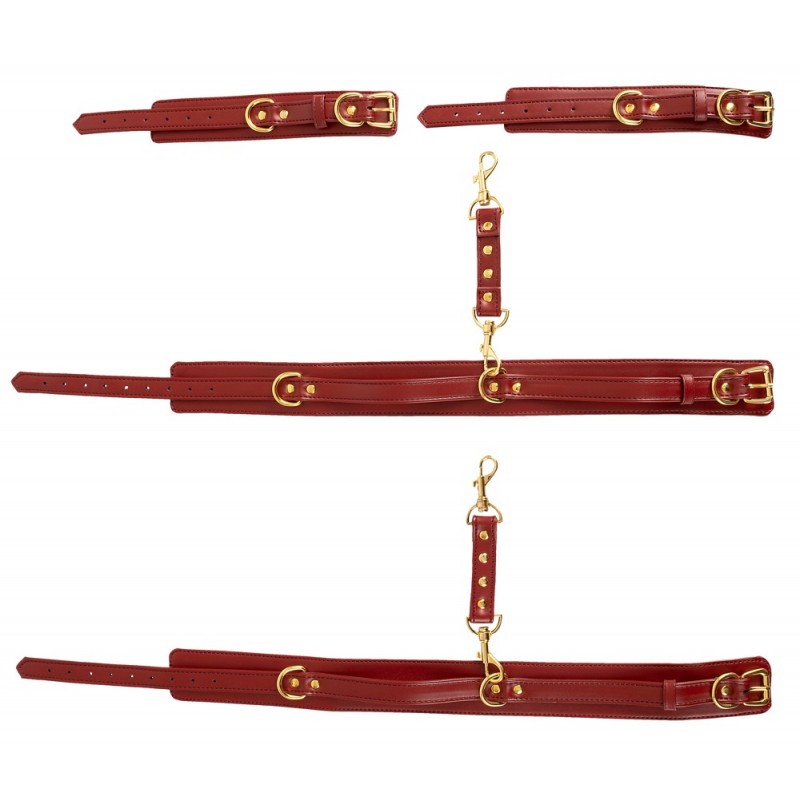 Bad Kitty - kezeket a combokhoz bilincs szett (piros) 51456 termék bemutató kép