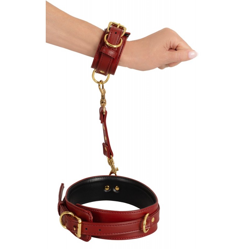 Bad Kitty - kezeket a combokhoz bilincs szett (piros) 51458 termék bemutató kép