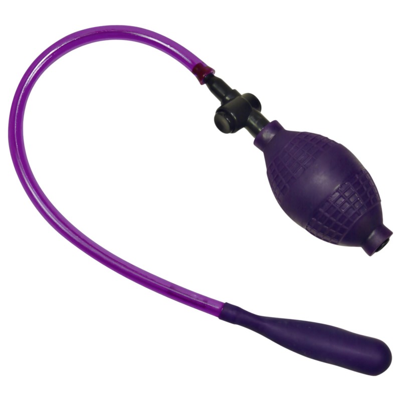 Bad Kitty - latex, pumpálható análtágító (lila) 106725 termék bemutató kép