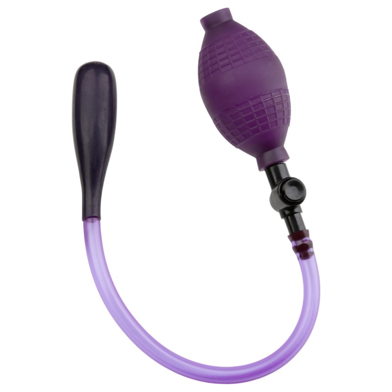 Bad Kitty - latex, pumpálható análtágító (lila) 106726 termék bemutató kép