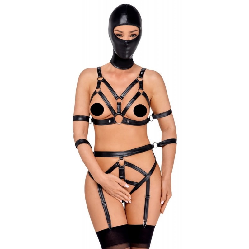 Bad Kitty - testhám szett és maszk (fekete) 90546 termék bemutató kép