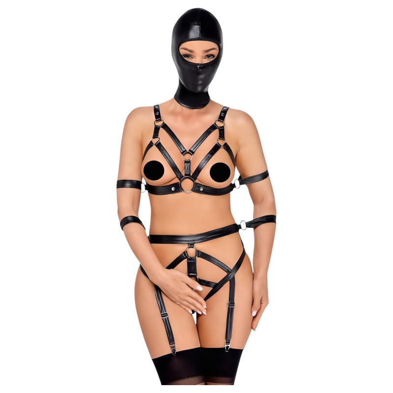 Bad Kitty - testhám szett és maszk (fekete) 113394 termék bemutató kép