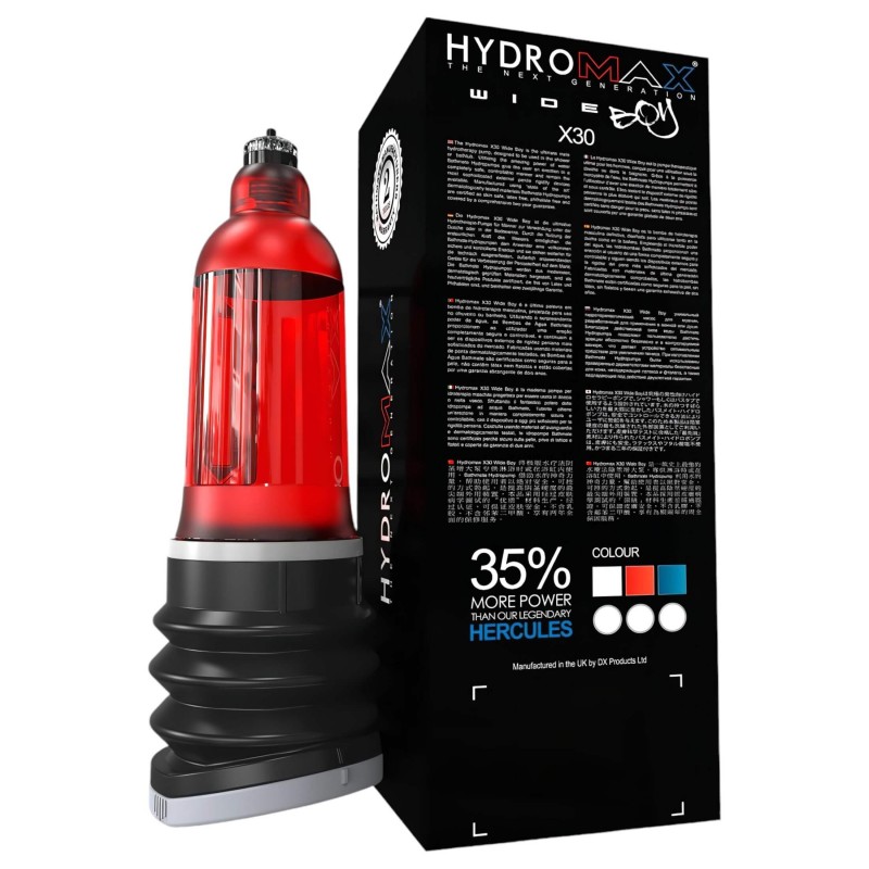 Bathmate Hydromax 7 Wide - hidro péniszpumpa (piros) 152568 termék bemutató kép