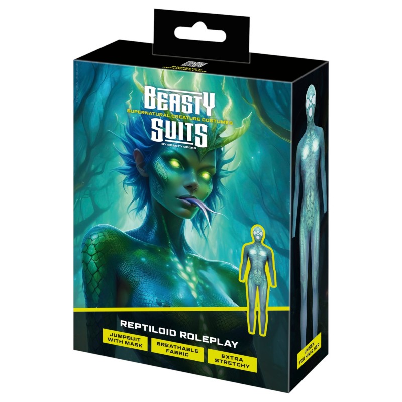 Beasty Suits - Beasty overál, szexi jelmez (zöld) - S/M 166713 termék bemutató kép
