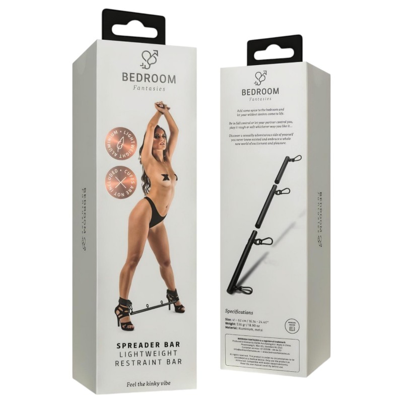Bedroom Fantasies - állítható terpesztőrúd, bondage kellék (fekete) 160658 termék bemutató kép