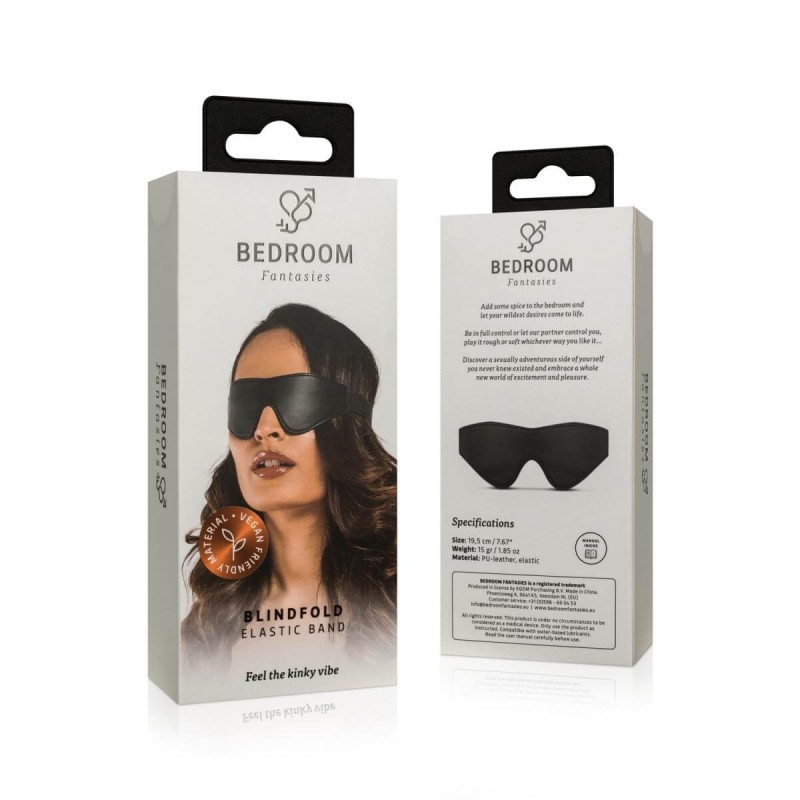 Bedroom Fantasies - bőr hatású szemtakaró (fekete) 83027 termék bemutató kép