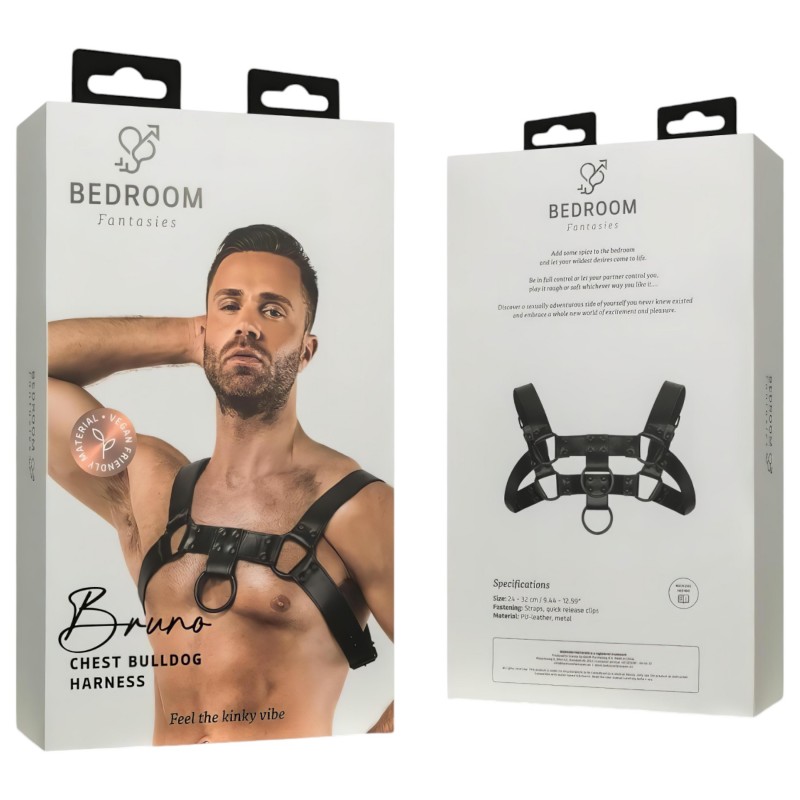Bedroom Fantasies Bruno - fekete testhám felső (S-XL) 153364 termék bemutató kép