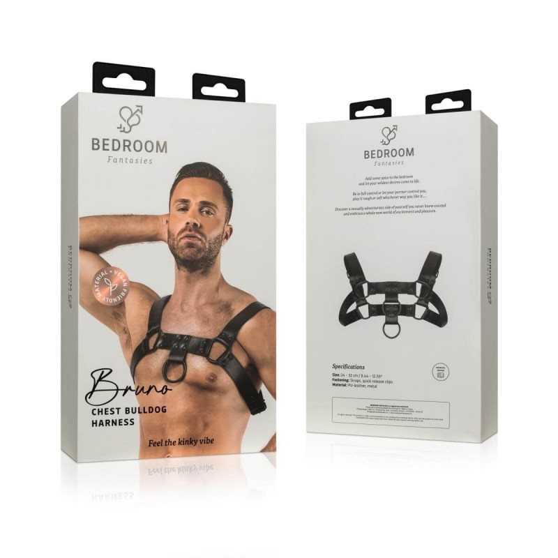 Bedroom Fantasies Bruno - testhám felső (fekete) - S-XL 83039 termék bemutató kép