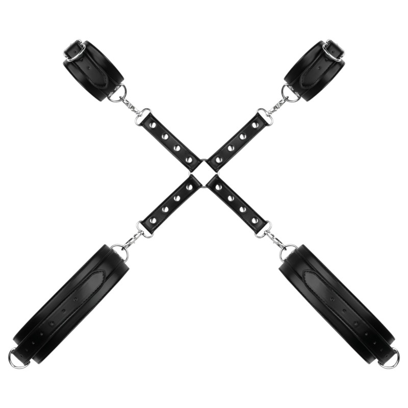 Bedroom Fantasies - csukló- és comb bilincs (fekete) 115953 termék bemutató kép