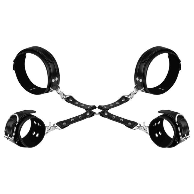 Bedroom Fantasies - csukló- és comb bilincs (fekete) 115955 termék bemutató kép