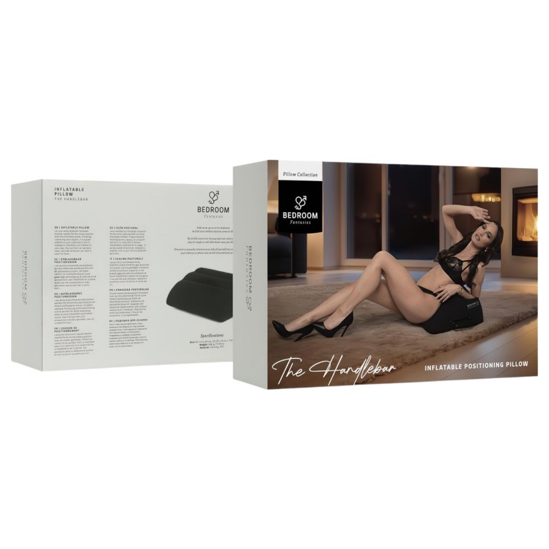 Bedroom Fantasies - felfújható szexpárna kapaszkodókkal (fekete) 116068 termék bemutató kép