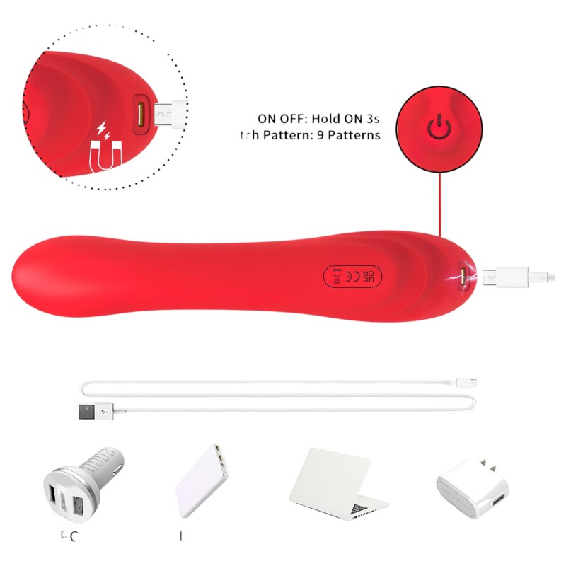 Bestoy - nyelves G-pont vibrátor (piros) 119078 termék bemutató kép