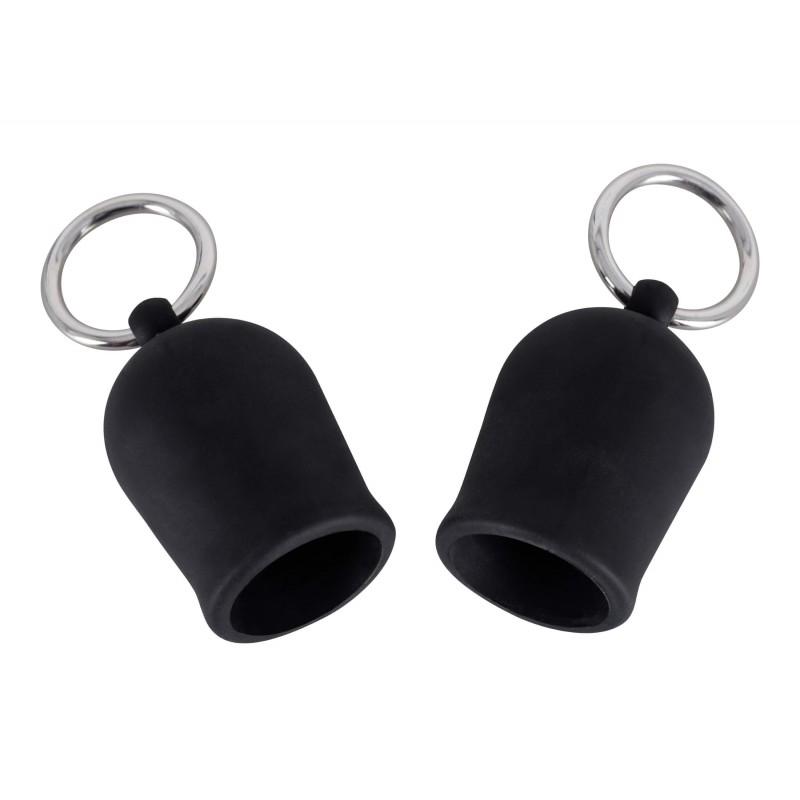 Black Velvets - fém gyűrűs bimbószívó (fekete) 6258 termék bemutató kép