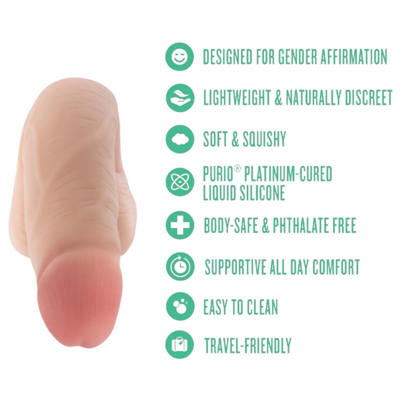 Blush UrSelf Affirm - élethű műpénisz (testszínű) - 13 cm 154144 termék bemutató kép