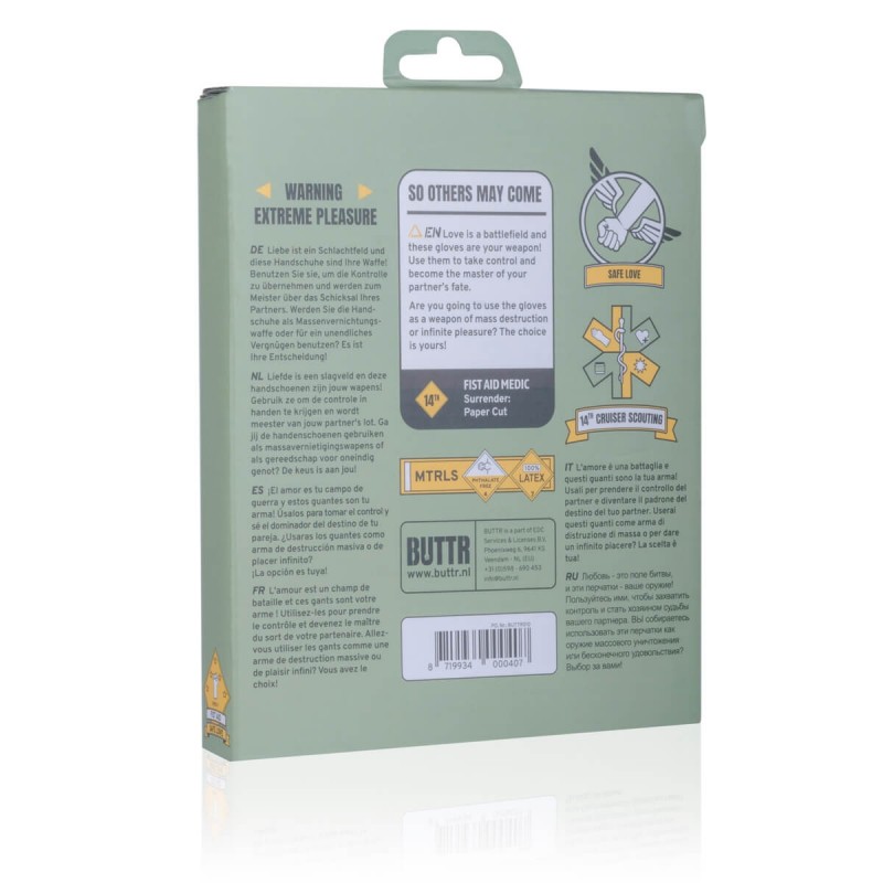 BUTTR Gauntlets - latex fisting, ökölszex kesztyű (fekete) 34504 termék bemutató kép