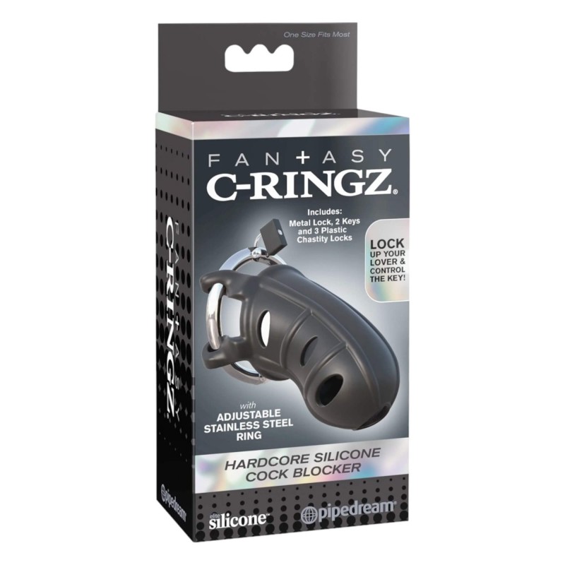 C-Ringz - szilikon pénisz ketrec (fekete) 93081 termék bemutató kép