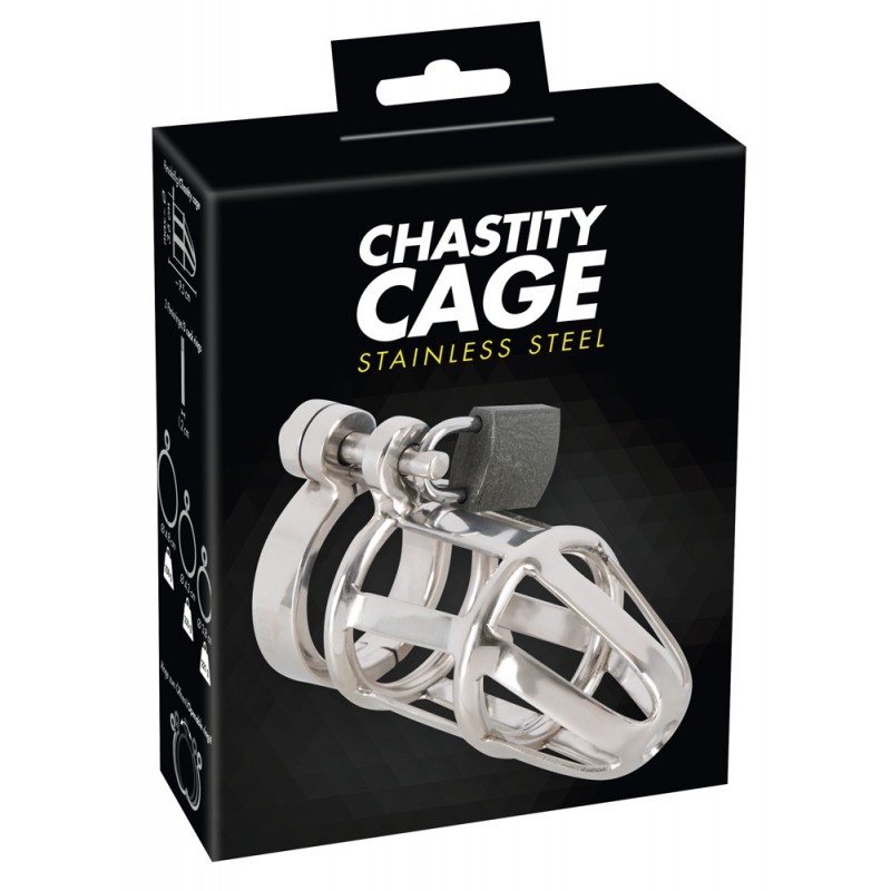 You2Toys - Chastity Cage - fém péniszketrec, lakattal 58677 termék bemutató kép
