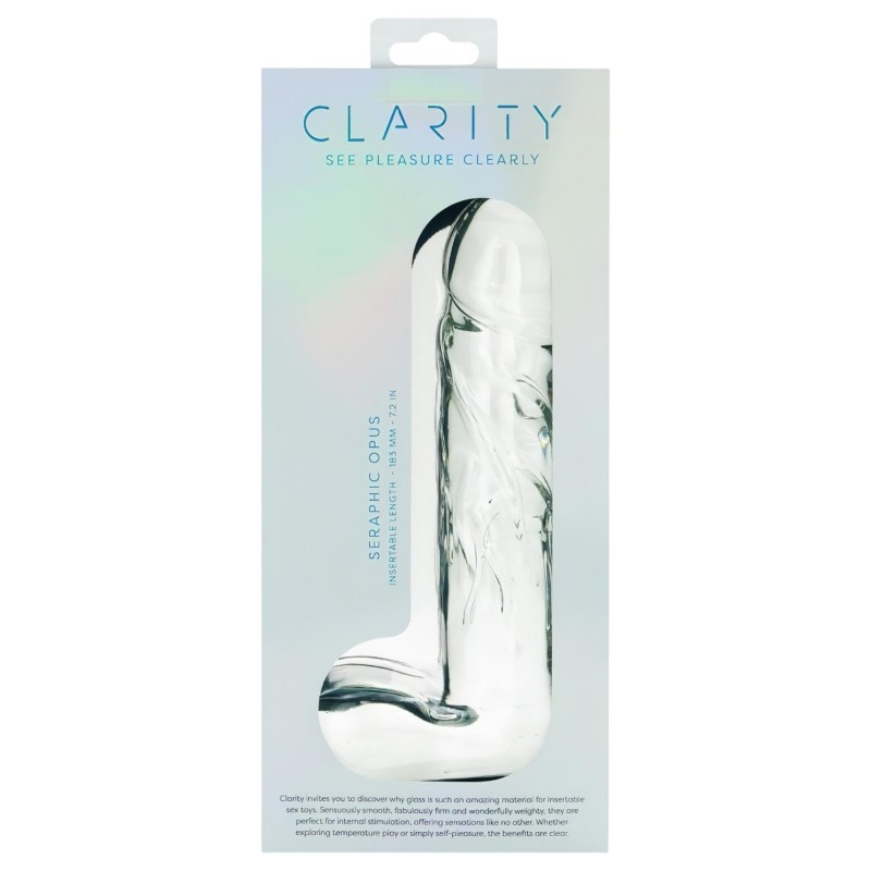 Clarity Seraphic Opus - üveg G-pont dildó (átlátszó) 147772 termék bemutató kép