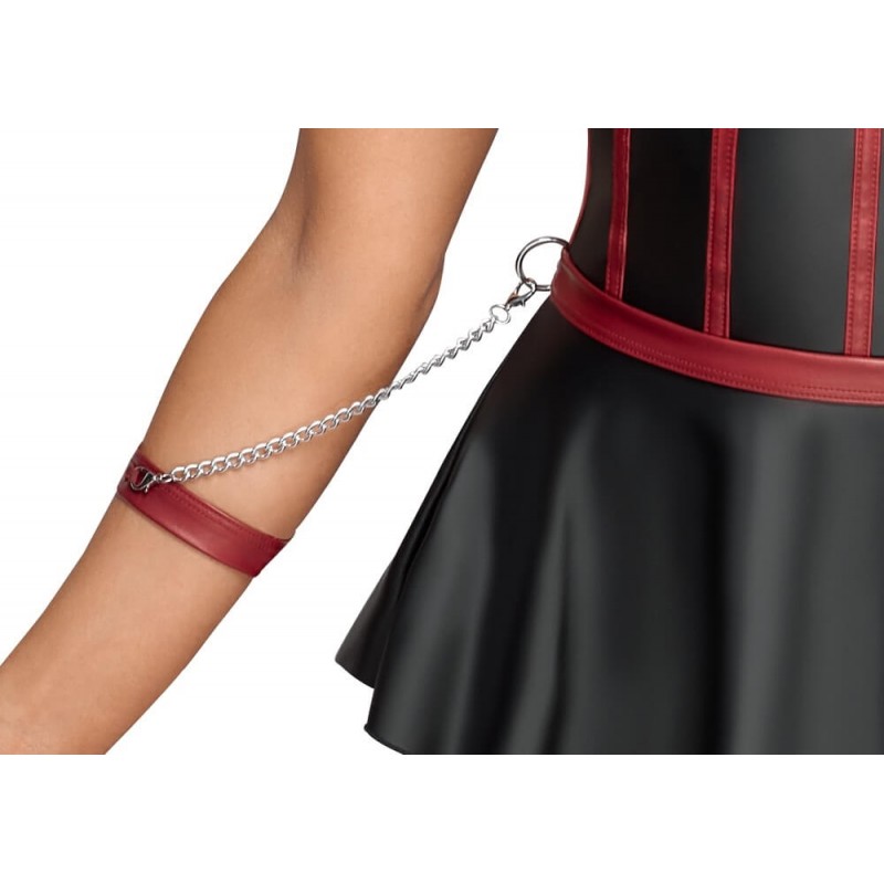 Cottelli Bondage - fényes szett és kar bilincs (fekete) 85169 termék bemutató kép