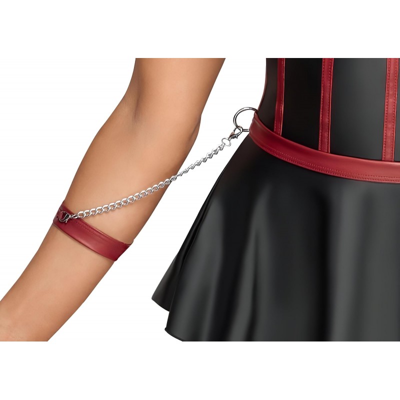 Cottelli Bondage - fényes szett és kar bilincs (fekete) 109928 termék bemutató kép