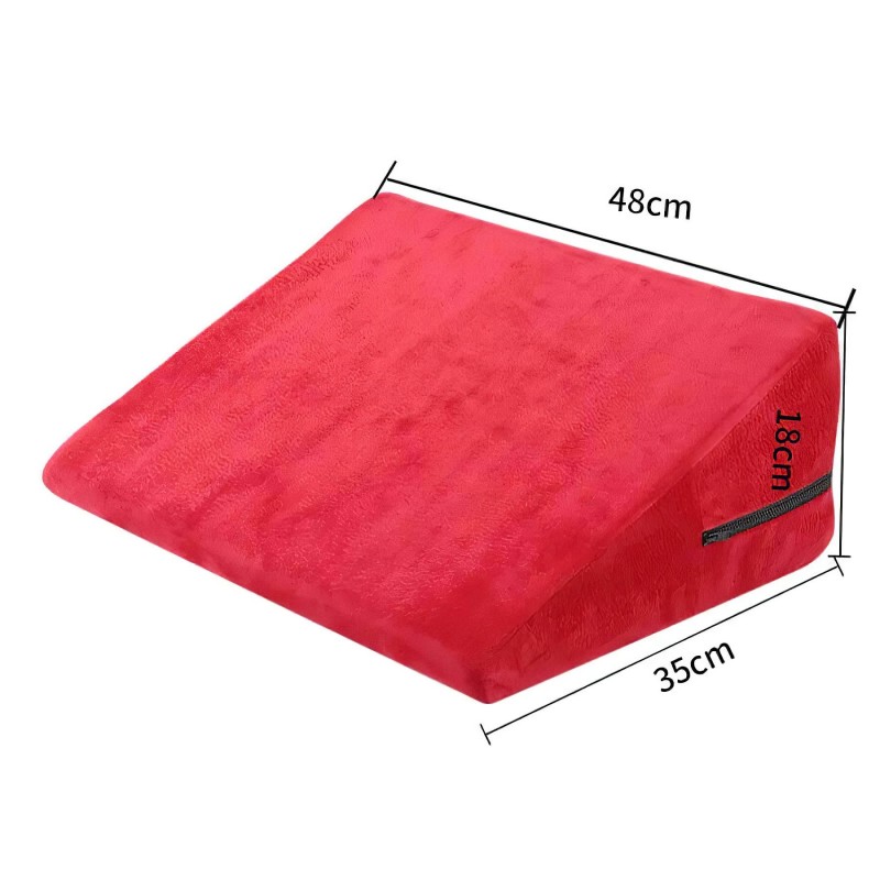 Desirel Magic Pillow - ék alakú szexpárna pároknak - kicsi (piros) 156891 termék bemutató kép