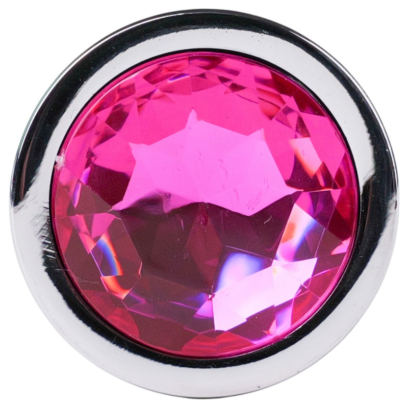 Desirel Pink Jewel S - anál plug (ezüst-pink) 124513 termék bemutató kép