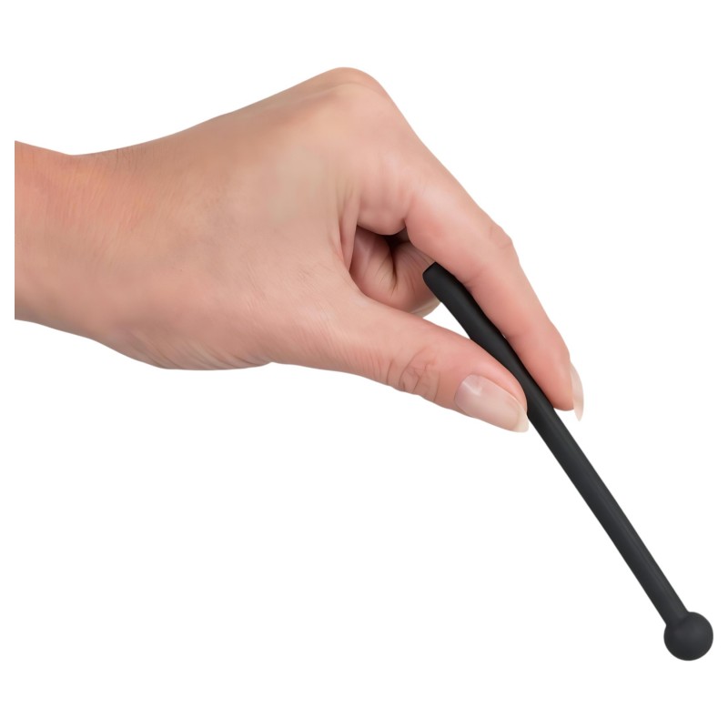 Dilator Piss Play - üreges, szilikon dilátor (fekete) 112805 termék bemutató kép