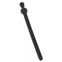 DILATOR - üreges szilikon húgycső dildó - fekete (7mm) 23103 termék bemutató kép