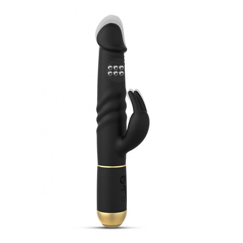 Dorcel Furious Rabbit 2.0 - lökő csiklókaros vibrátor (fekete) 94062 termék bemutató kép