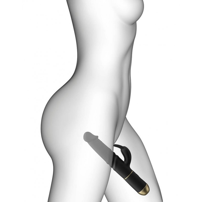 Dorcel Furious Rabbit 2.0 - lökő csiklókaros vibrátor (fekete) 94065 termék bemutató kép