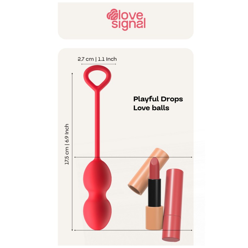 Dreamtoys Love Signal - gésagolyó duo (piros) 127116 termék bemutató kép